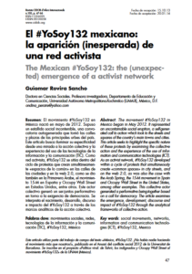 El #YoSoy132 mexicano. La aparición (inesperada) de una red activista