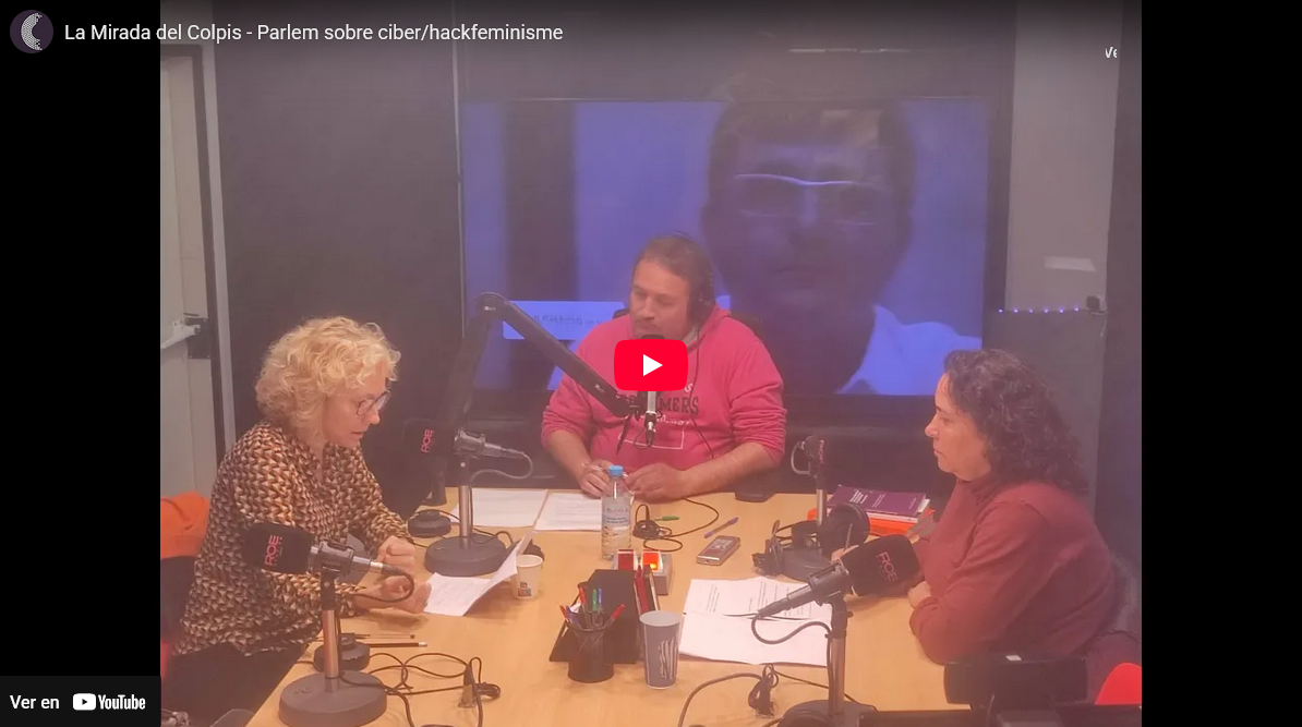 Pòdcast La mirada del Colpis (Colegi de Politòlegs).  Xerrada de l’Associació Catalana de Sociologia sobre ciber/hackfeminisme, amb la Mayo Fuster Morell, la Guiomar Rovira i el Jordi Bonet i Martí. Al capdavant, Aran Solé.