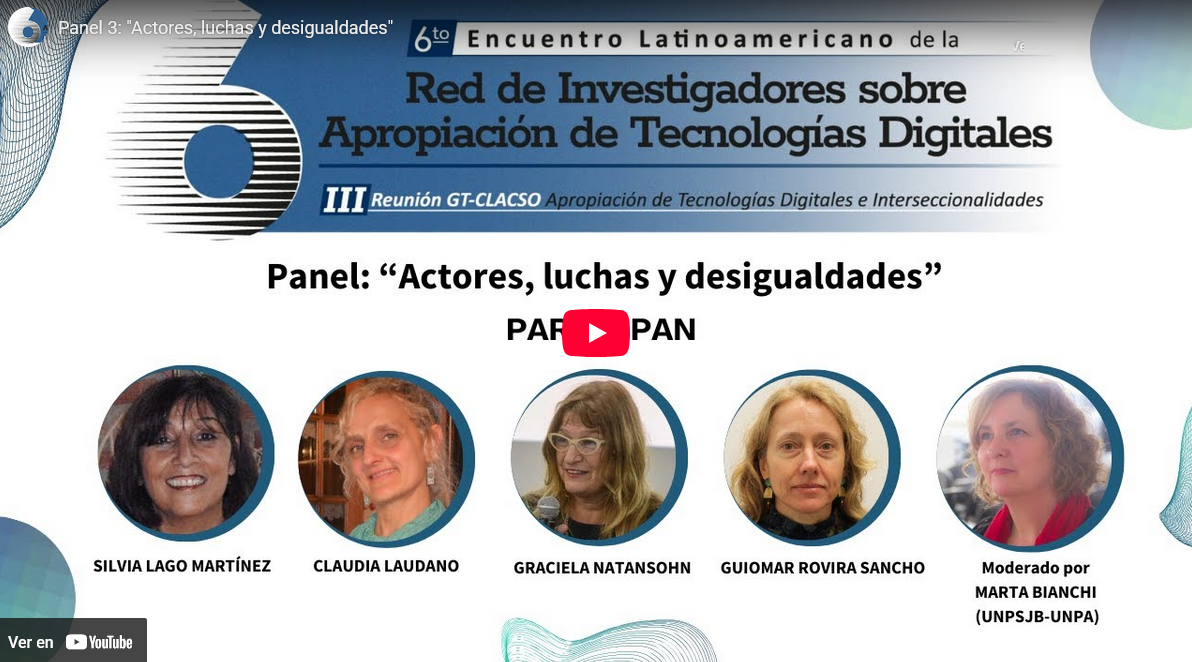 Encuentro RIAT-GT CLACSO. Panel 3: «Actores, luchas y desigualdades»