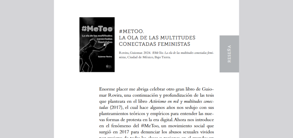 Reseña #METOO. La ola de las multitudes conectadas feministas